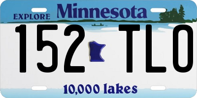 MN license plate 152TLO