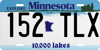 MN license plate 152TLX