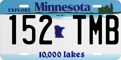 MN license plate 152TMB