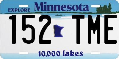 MN license plate 152TME