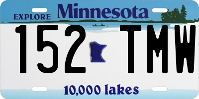MN license plate 152TMW