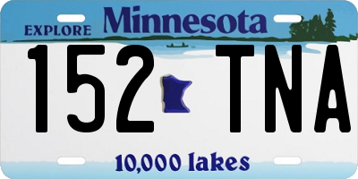 MN license plate 152TNA