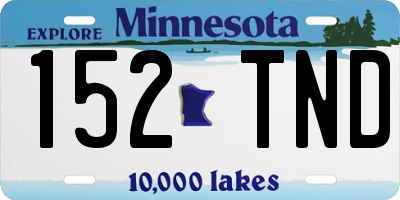 MN license plate 152TND