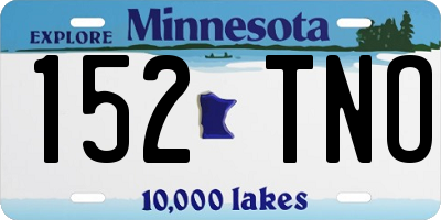 MN license plate 152TNO