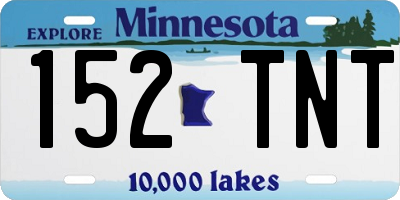 MN license plate 152TNT