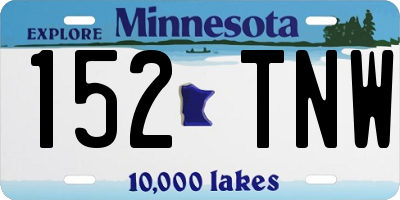 MN license plate 152TNW
