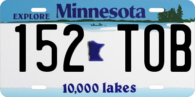 MN license plate 152TOB