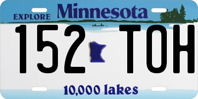 MN license plate 152TOH