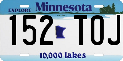 MN license plate 152TOJ