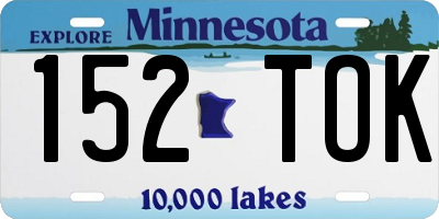 MN license plate 152TOK