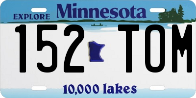 MN license plate 152TOM