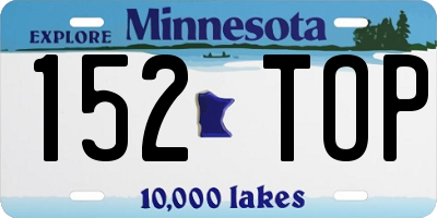 MN license plate 152TOP
