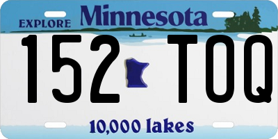 MN license plate 152TOQ