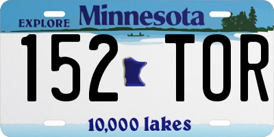 MN license plate 152TOR