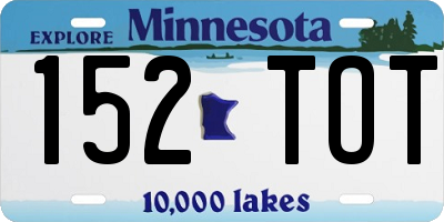 MN license plate 152TOT