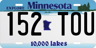 MN license plate 152TOU