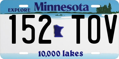 MN license plate 152TOV