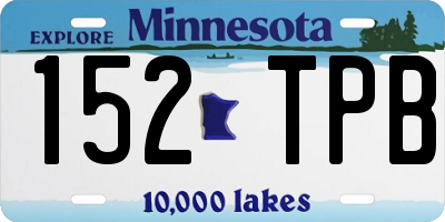 MN license plate 152TPB