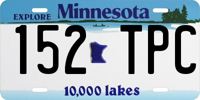 MN license plate 152TPC