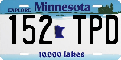 MN license plate 152TPD