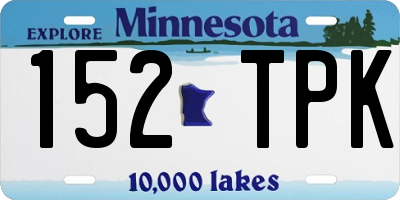 MN license plate 152TPK
