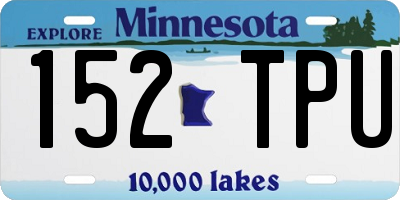 MN license plate 152TPU