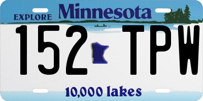 MN license plate 152TPW