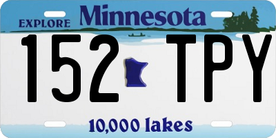 MN license plate 152TPY