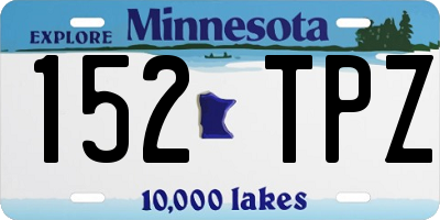 MN license plate 152TPZ