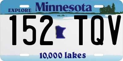 MN license plate 152TQV