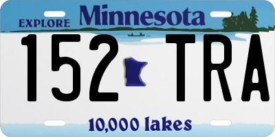 MN license plate 152TRA