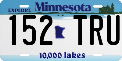 MN license plate 152TRU