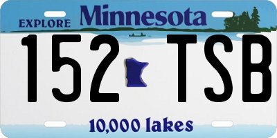 MN license plate 152TSB
