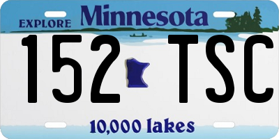 MN license plate 152TSC