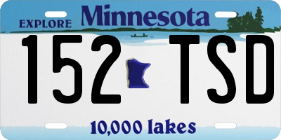 MN license plate 152TSD