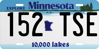 MN license plate 152TSE