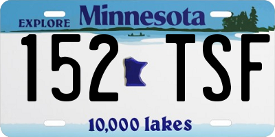 MN license plate 152TSF