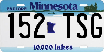 MN license plate 152TSG