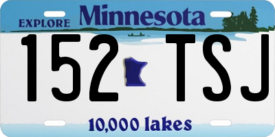 MN license plate 152TSJ