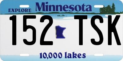 MN license plate 152TSK