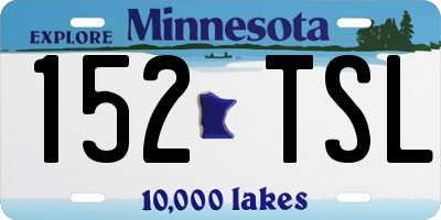 MN license plate 152TSL