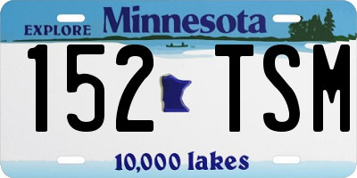 MN license plate 152TSM