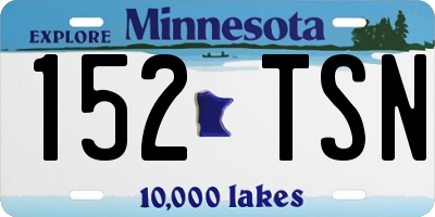 MN license plate 152TSN