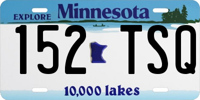 MN license plate 152TSQ