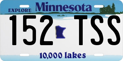 MN license plate 152TSS