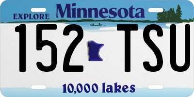 MN license plate 152TSU