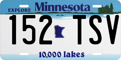 MN license plate 152TSV
