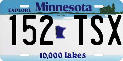 MN license plate 152TSX