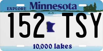 MN license plate 152TSY