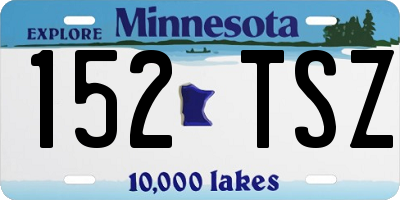 MN license plate 152TSZ